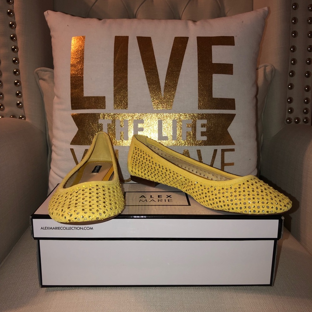 ALEX MARIE CRYSTAL SUEDE FLATS